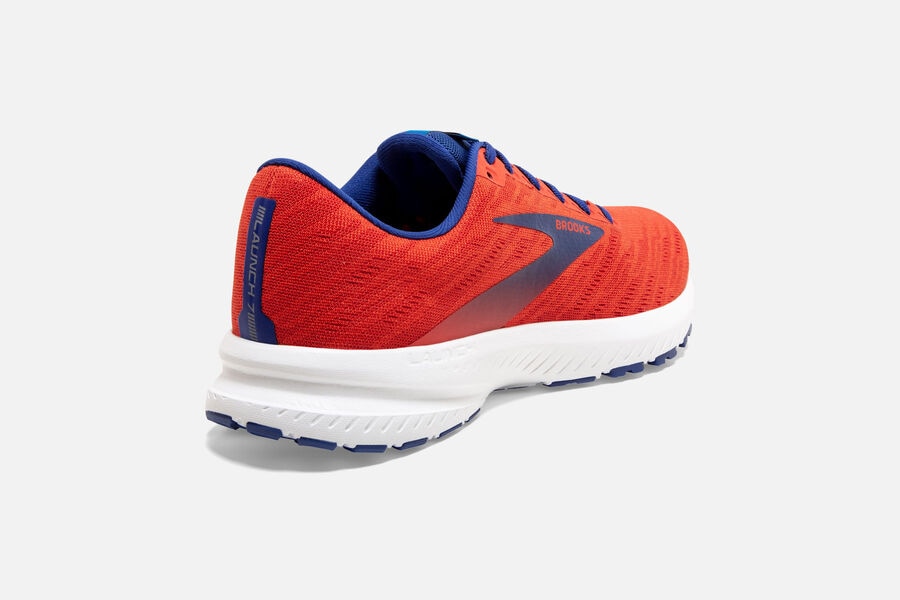 Launch 7 Road Brooks Running Shoes NZ Mens - Orange/Blue - IREUQM-518